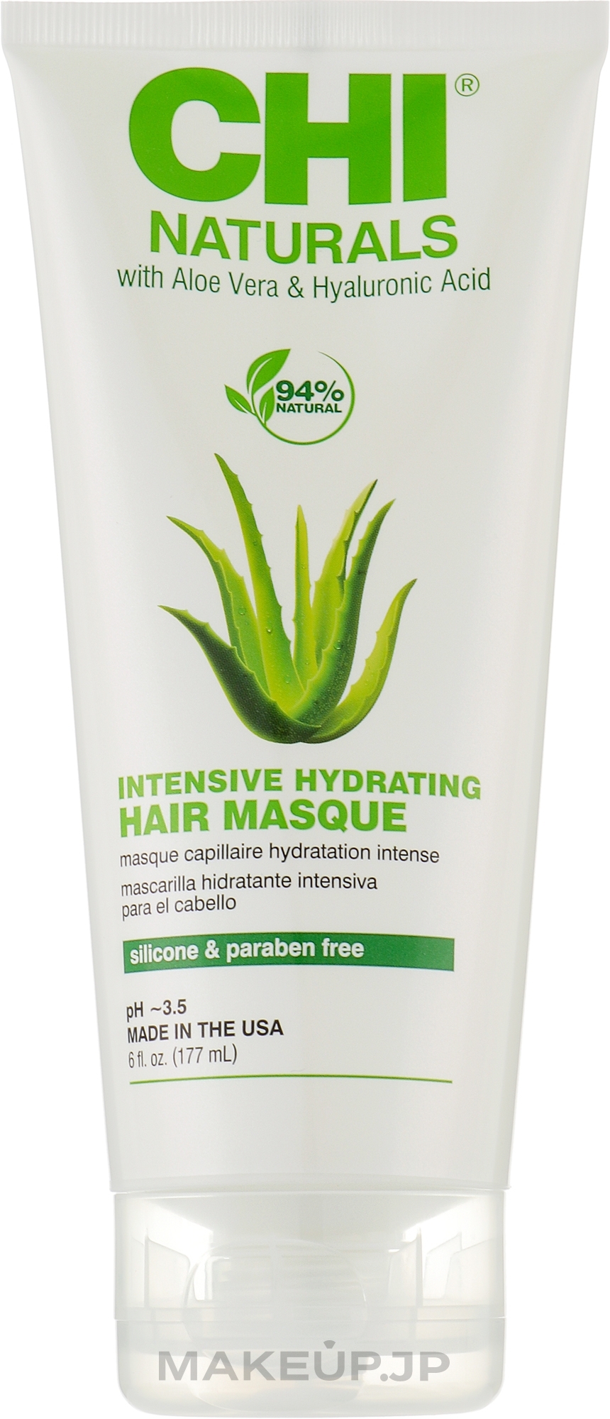 Intensive Moisturising Hair Mask - CHI Naturals With Aloe Vera Intensive Hydrating Hair Masque — photo 177 ml