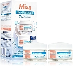 Fragrances, Perfumes, Cosmetics Set - Mixa Hyalurogel Duo (d/cr/50ml + n/cr/50ml)