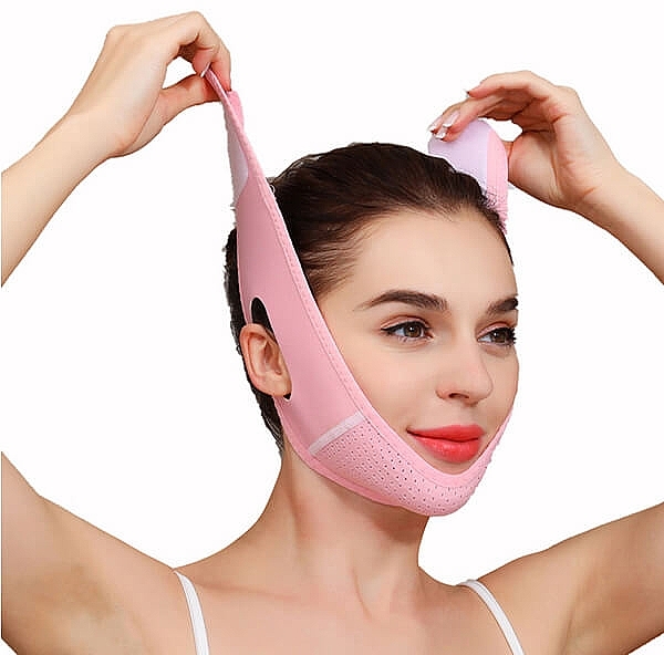 Breathable Face Sculpting Mask, pink - Yeye V-line Mask  — photo N3