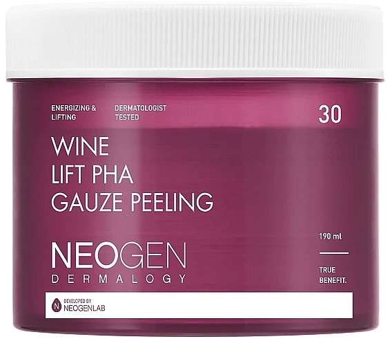 Exfoliating Pads with Red Wine Extract - Neogen Dermalogy Bio-Peel Gauze Peeling Wine — photo N4