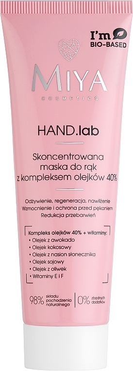 Concentrated Hand & Nail Mask with Oil Complex 40% - Miya Cosmetics Hand Lab Concentrated Mask For Hands & Nails With A Complex Of Oils 40% — photo N1