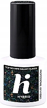 Galaxy Flakes Gel Top Coat - Hi Hybrid Top No Wipe Galaxy Flakes — photo N1