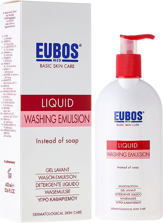 Shower Emulsion - Eubos Med Basic Skin Care Liquid Washing Emulsion Red — photo N4