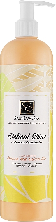 Post Depilation & Sugaring Cream with Shea Butter & Mango Scent - SkinLoveSpa Delicat Skin — photo N4