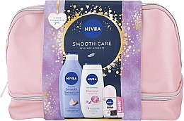 Fragrances, Perfumes, Cosmetics Set - NIVEA Smooth Care (b/lot/400ml + sh/gel/250ml + deo/50ml + lip/balm/4.8g + bag)	