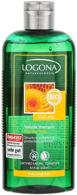 Volume Shampoo - Logona Hair Care Volume Shampoo Honey Beer — photo N1