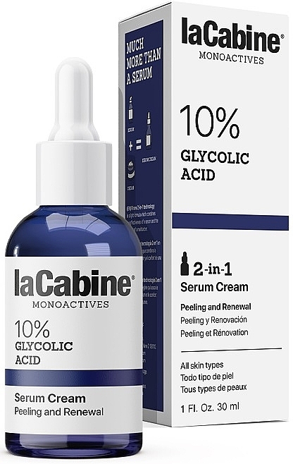 Face Serum Cream - La Cabine Monoactives 10% Glycolic Acid Serum Cream — photo N1