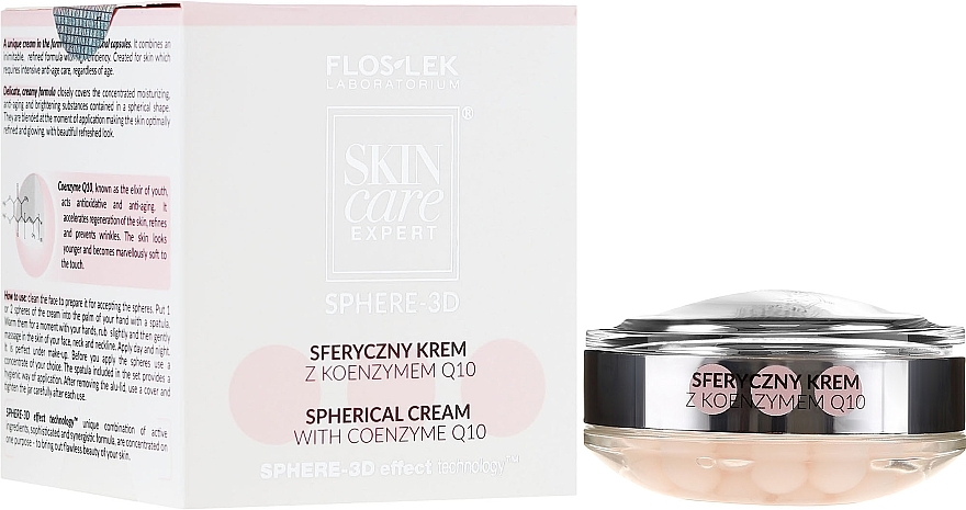 Anti-Wrinkle Spherical Cream with Coenzyme Q10 - Floslek Skin Care Expert Sphere-3D Spherical Cream With Coenzyme Q10 — photo N1