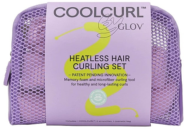 Cold Perm Curlers, in makeup bag, lime - Glov Cool Curl Bag Lime — photo N2
