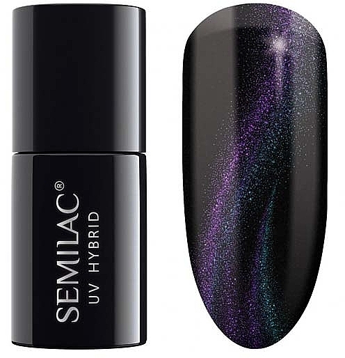 Nail Polish - Semilac UV Hybrid Cat Eye 3D — photo N3