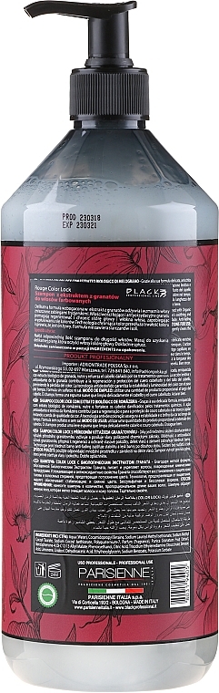 Sulfate-Free Shampoo for Colored Hair - Black Professional Line Rouge Color Lock Shampoo — photo N3