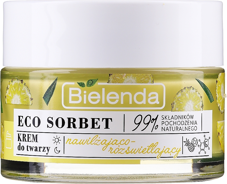 Moisturizing & Brightening Face Cream - Bielenda Eco Sorbet Moisturizing & Brightening Face Cream — photo N2