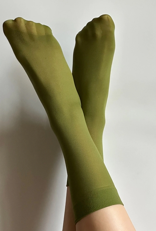 Knee Socks 'Katrin', 40 Den, basilico - Veneziana — photo N1