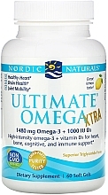 Dietary Supplement with Lemon Taste "Omega + D3" 1480mg - Nordic Naturals Ultimate Omega Xtra — photo N1