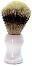 Fragrances, Perfumes, Cosmetics Shaving Brush with Boat Bristles, plastic, white - Golddachs Silver Tip Badger Plastic White