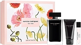 Fragrances, Perfumes, Cosmetics Narciso Rodriguez For Her - Set (edt/100 ml + edt/mini/10 ml + b/lot/50 ml)