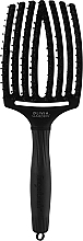 Olivia Garden Fingerbrush Full Black Combo Hairbrush Large - Massage Brush, large, black — photo N1