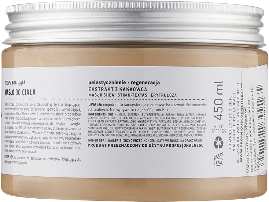 Chocolate Bronzing Body Butter - Organique Spa Therapie Chocolate Bronzing Body Butter — photo N4