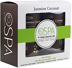 Fragrances, Perfumes, Cosmetics Set - BCL SPA 4 Step Starter Kit Jasmine Coconut (scr/454g + salt/454g + mask/473ml + cr/473ml)