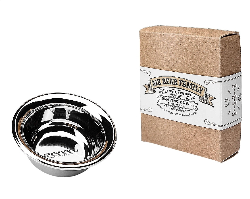 Shaving Bowl - Mr. Bear Family Shaving Bowl Stainless Steel — photo N2