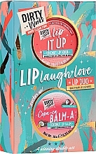 Fragrances, Perfumes, Cosmetics Set - Dirty Works Lip Laugh Love Lip Duo (scr/10g + lip/balm/10g)