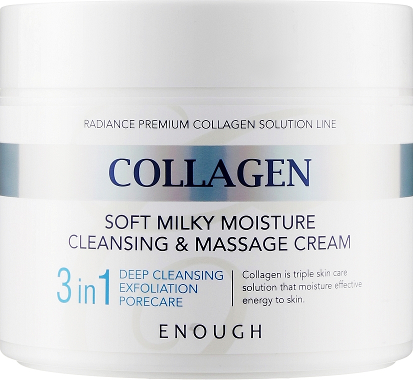 Cleansing Massage Cream for Face and Body - Enough Collagen Soft Milky Moisture Cleansing & Massage Cream — photo N1