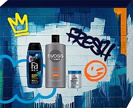 Fragrances, Perfumes, Cosmetics Set - Fa, Syoss, Got2b Fresh Gift Set For Men (sh/gel/250ml + shm/440ml + h/paste/100ml)