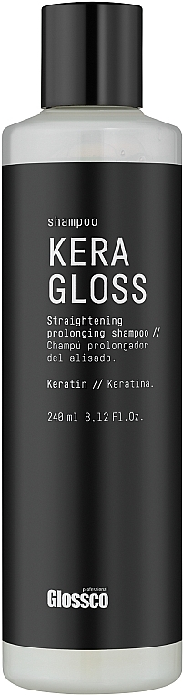 Strengthening Keratin Shampoo - Glossco KeraGloss Straightening Prolonging Shampoo — photo N1