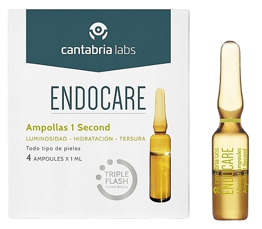 Instant Action Face Ampoules - Cantabria Labs Endocare Ampollas 1 Second Triple Flash — photo N1