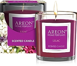 Lilac Scented Candle in Glass - Areon Home Fragrance Lilac Scented Candle — photo N1