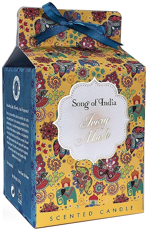 Scented Candle "White Mask" - Song of India Ivory Musk Scented Candle — photo N2
