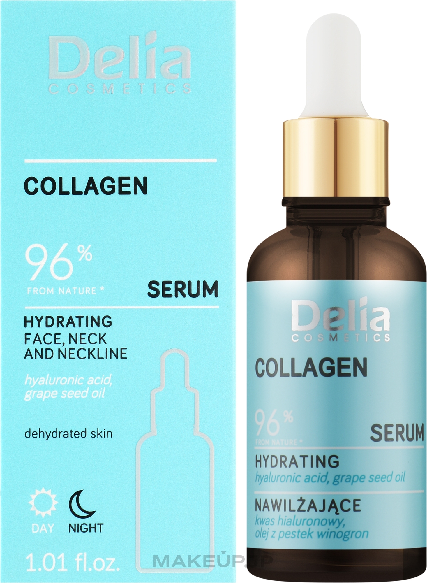 Moisturizing Face, Neck & Decollete Collagen Serum - Delia Collagen Serum — photo 30 ml