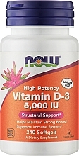 Dietary Supplement "Vitamin D-3" - Now Foods Vitamin D-3 5000 IU Structural Support — photo N2