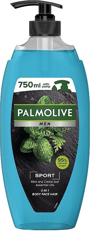 3-in-1 Shower Gel - Palmolive Sport Naturals Mint And Cedar Oils — photo N8