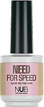 Fast-absorbing Nail Polish Top Coat - NUB Need For Speed — photo N1