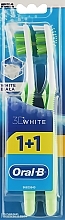 Fragrances, Perfumes, Cosmetics Toothbrush Set, 40 medium, green + green - Oral-B Advantage 3D White 1+1