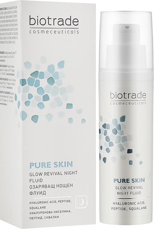 Night Rejuvenating Fluid with Hyaluronic Acid and Peptides - Biotrade Pure Skin Glow Revival Night Fluid — photo N3