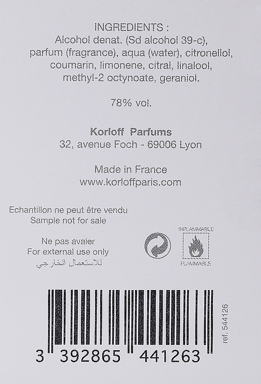 Korloff Paris Korloff In White - Eau de Toilette (sample) — photo N3