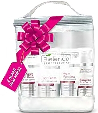 Fragrances, Perfumes, Cosmetics Set - Bielenda Professional Esencja Mlodosci (cr/50ml + ser/15ml + scr/70g + mask/70ml + bag)