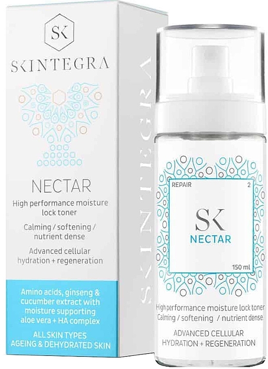 Highly Effective Moisturizing Face Toner - Skintegra Nectar High Perfomance Moisture Lock Toner — photo N1