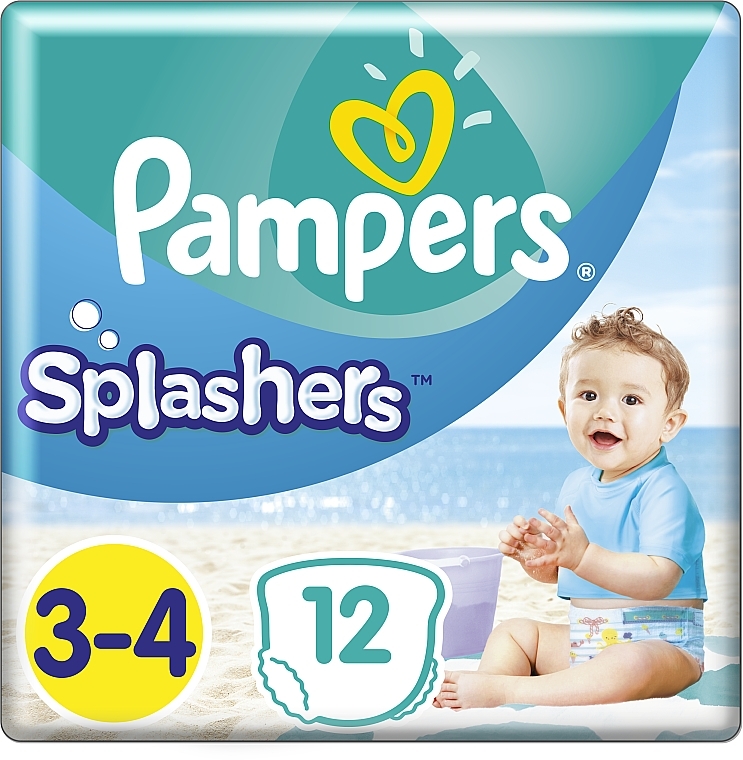 Swim Shorts, size 3-4 (6-11 kg), 12 pcs - Pampers Splashers — photo N8