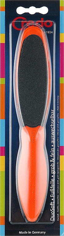 Pop Art Foot File 03812, coarse/fine adhesive, orange - Credo Solingen — photo N1