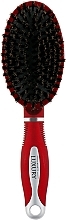 Massage Hair Brush, HB-04-06, oval, large, red - Beauty LUXURY — photo N1