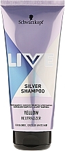 Anti-Yellow Shampoo - Schwarzkopf Live Silver Purple Shampoo Yellow Neutralizer — photo N1