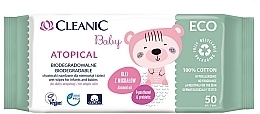 Fragrances, Perfumes, Cosmetics Baby Wet Wipes for Sensitive & Atopic Skin, 50 pcs - Cleanic Eco Baby Atopical