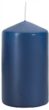 Fragrances, Perfumes, Cosmetics Cylindrical Candle 60x100 mm, blue - Bispol