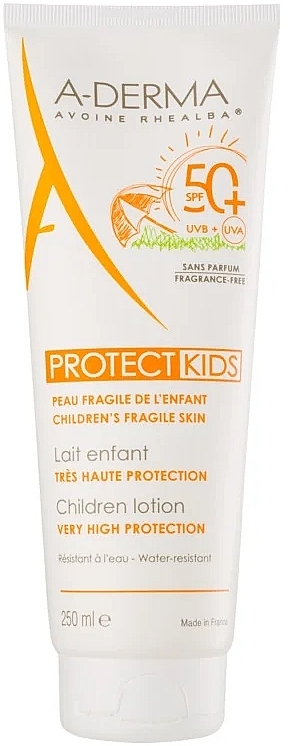 Kids Sunscreen Milk - A-Derma Protect Kids Children Lotion Very High Protection SPF 50+ — photo N1