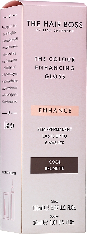 Set - The Hair Boss The Colour Enhancing Gloss Cool Brunette(h/color enhancer/150ml + h/cond/30ml) (150 ml) — photo N1