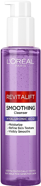 フェイスクレンジング＆保湿ジェル - L`Oreal Paris Revitalift Smoothing Cleanser — photo N1