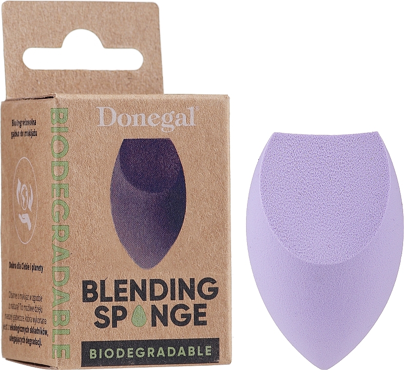 Biodegradable Makeup Sponge, purple - Donegal Blending Biodegradable Sponge — photo N1